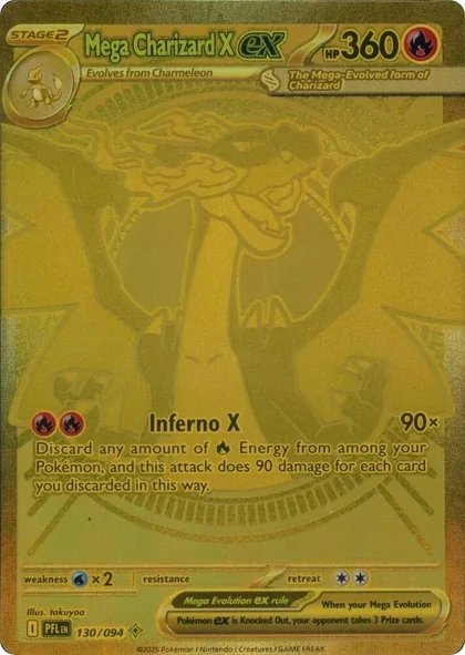 Gold Mega Charizard X ex